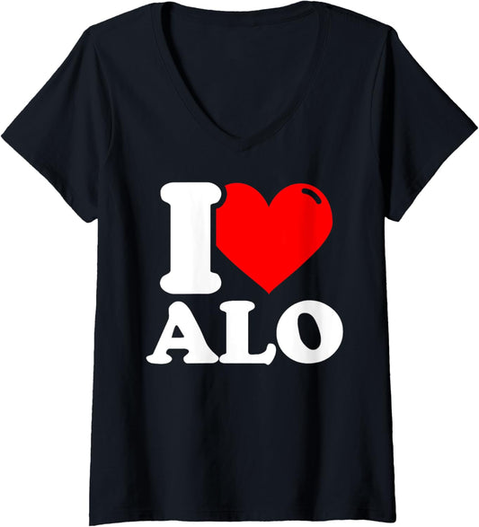 I love alo given name V-Neck