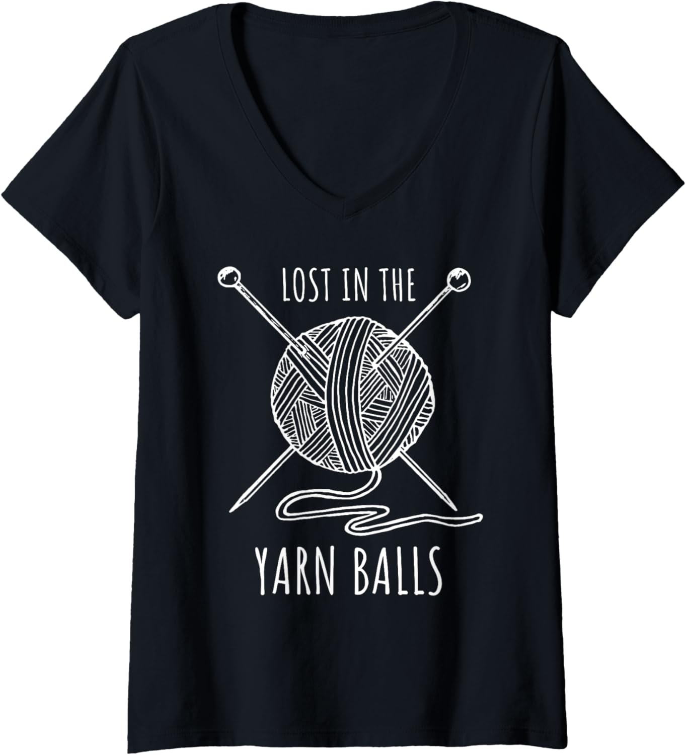 Crochet Yarn Manufacturer Meme Quote V-Neck