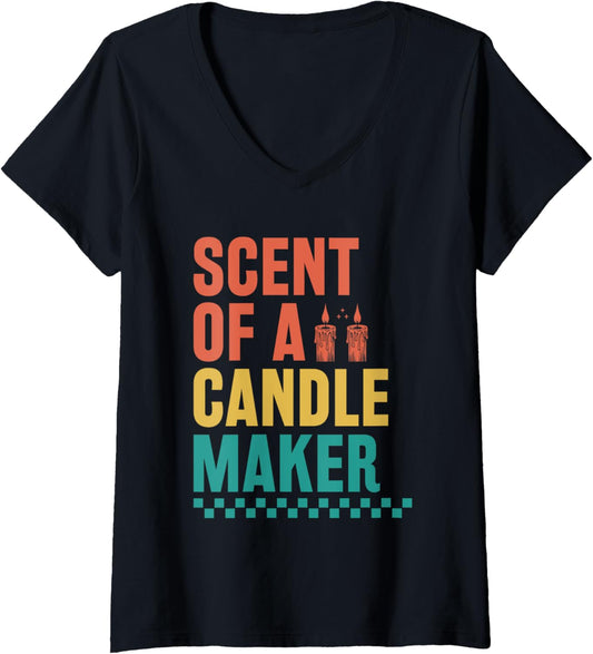 Womens Scent Of A Candle Maker Candle Maker Wax V-Neck