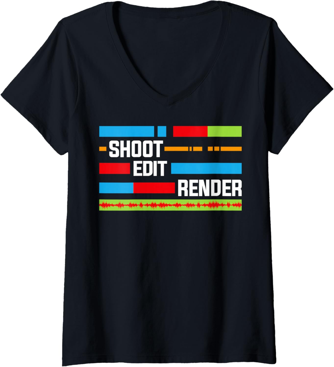 Womens Funny Video Editing Videographer Filmmaker V-Neck