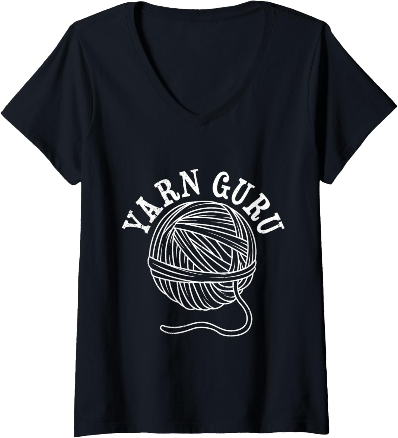 Womens Yarn Collection YARN GURU Funny Yarn Collector V-Neck