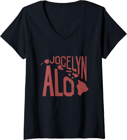 Jocelyn Alo Islands Official Merch Red V-Neck