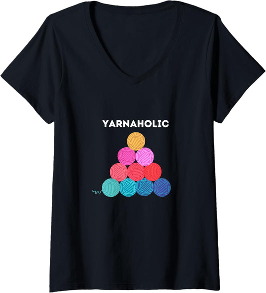 Knitters and Crocheters addicted to yarn V-Neck