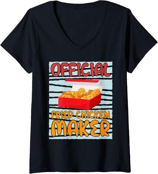 Officially Fried Chicken Maker Cooking Chef V-Neck
