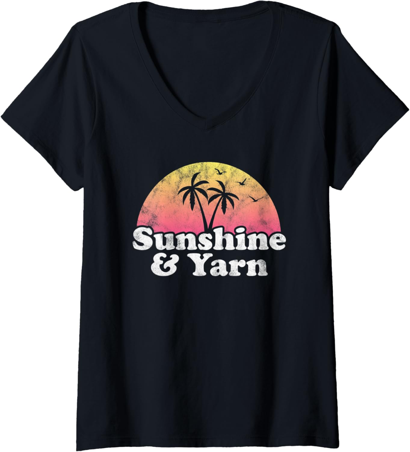 Womens Yarn Gift - Sunshine and Yarn V-Neck