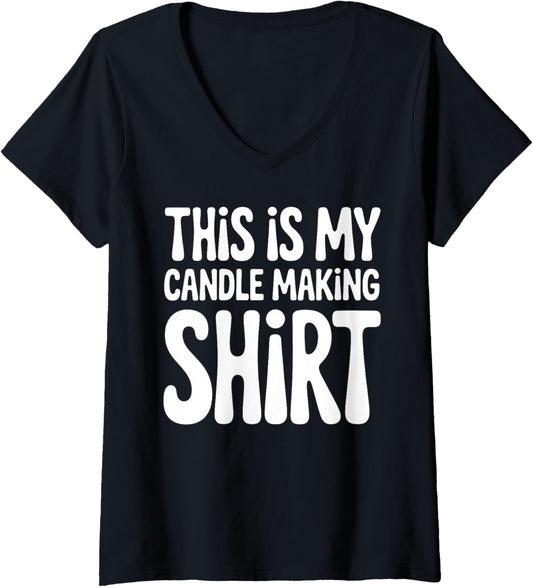Womens Candle Making Art for Men Women Candle Lover Candle Maker V-Neck