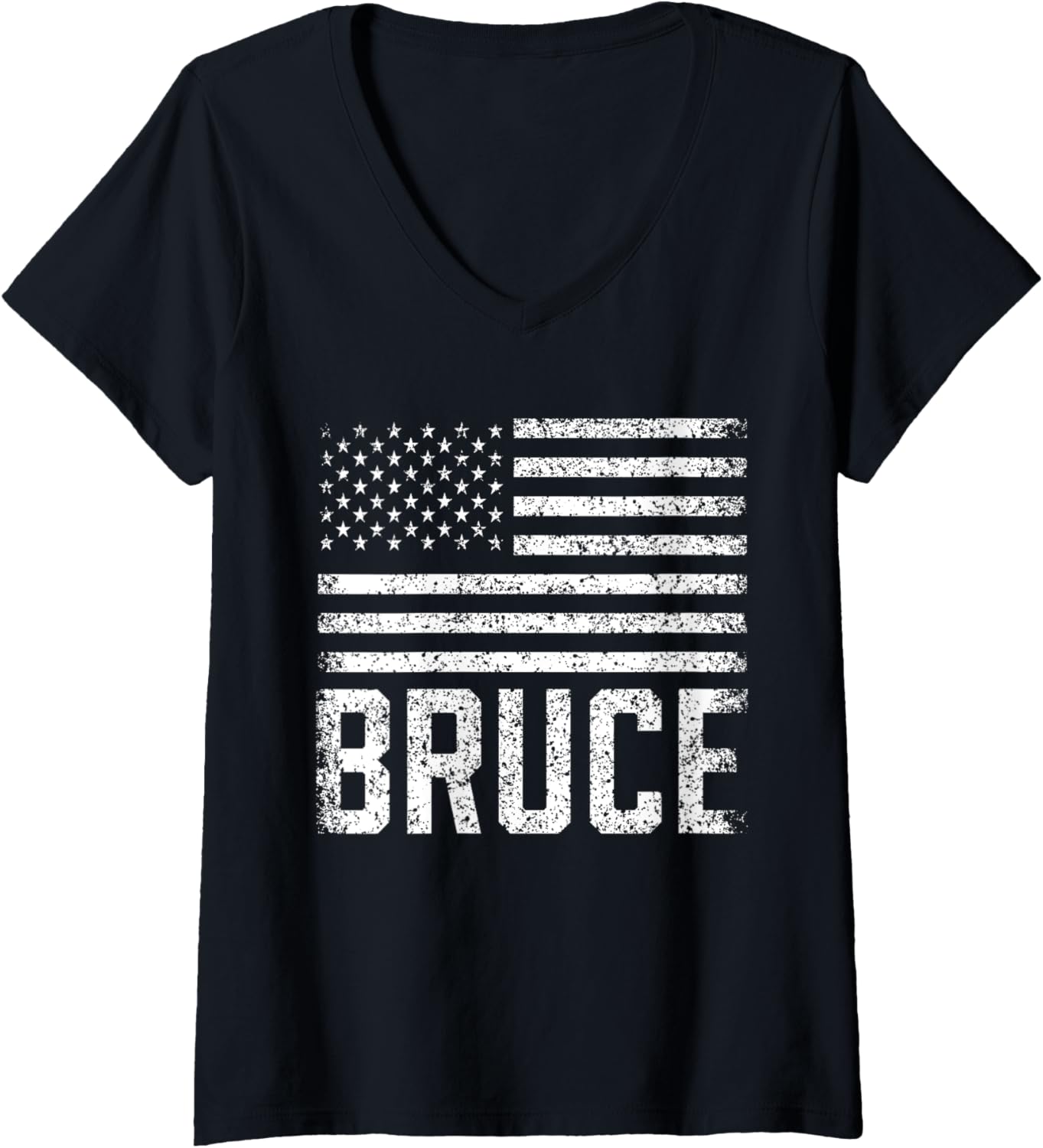 Womens Bruce Birthday Forename Name Personalized Usa V Neck