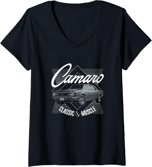 Womens Chevrolet Camaro Classic Muscle Usa 33257 V Neck