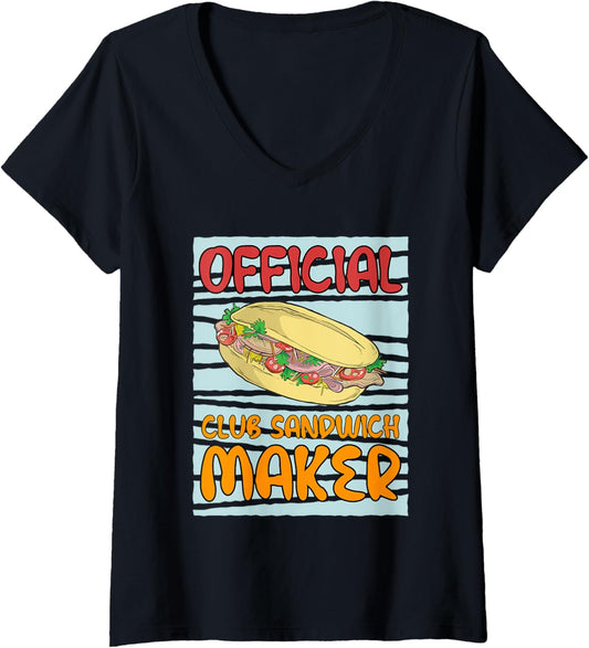 Officially Club Sandwich Maker Cooking Chef V-Neck