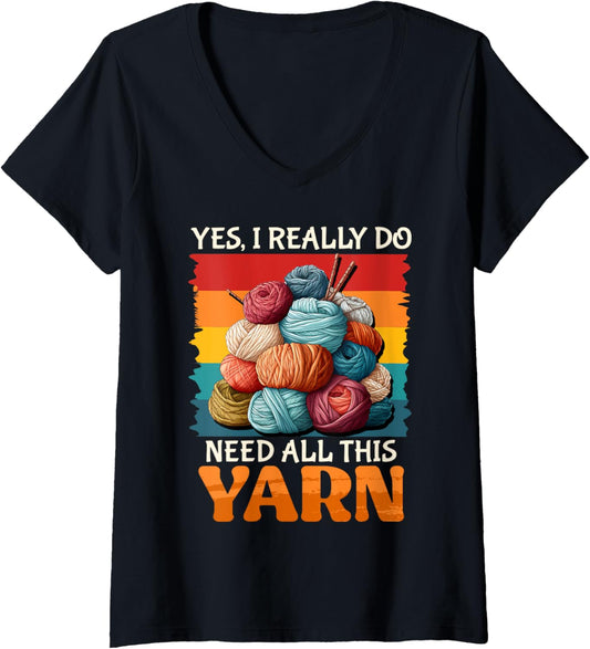 Womens Yarn Collection REALLY NEED ALL THIS YARN Collector V-Neck
