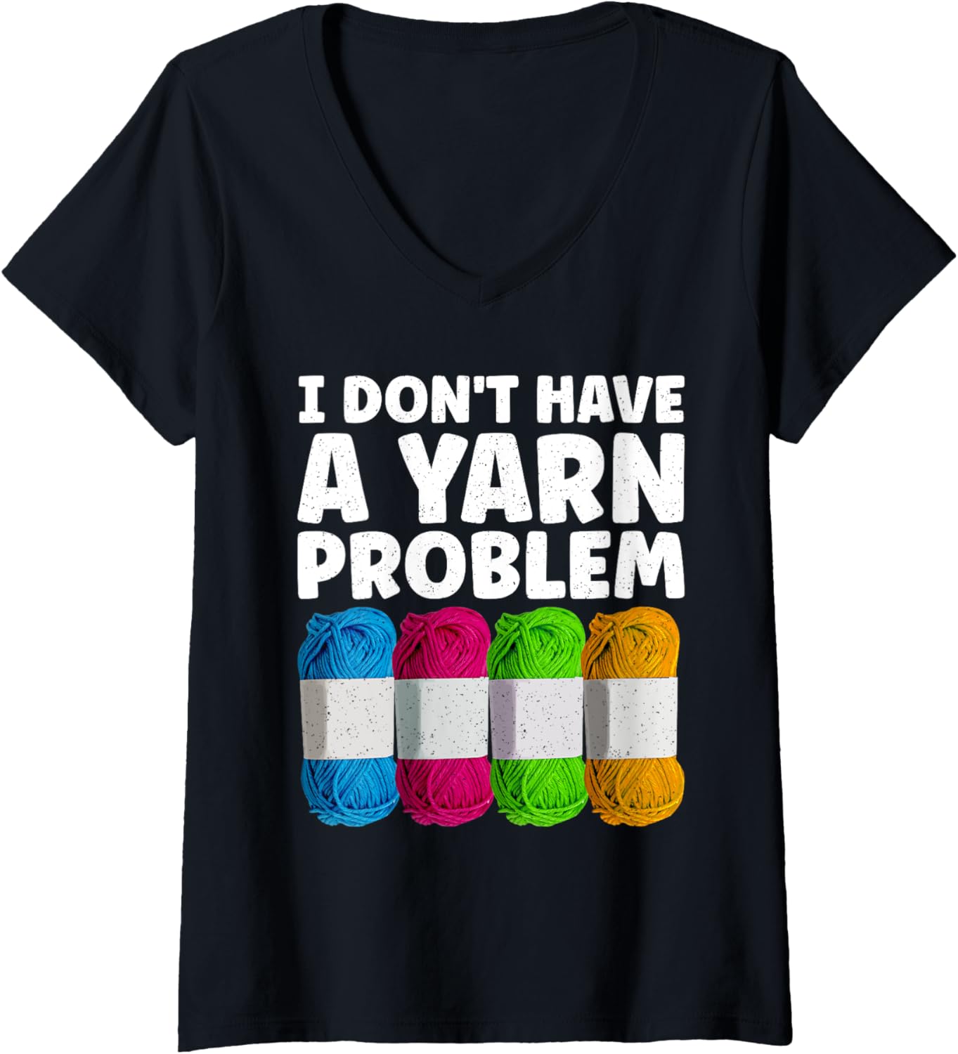 Funny Yarn Design For Men Women Crochet Knitter Yarn Lovers V-Neck