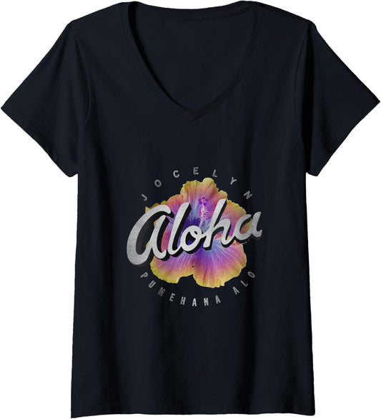 Womens Jocelyn Alo Aloha Official Merch V-Neck