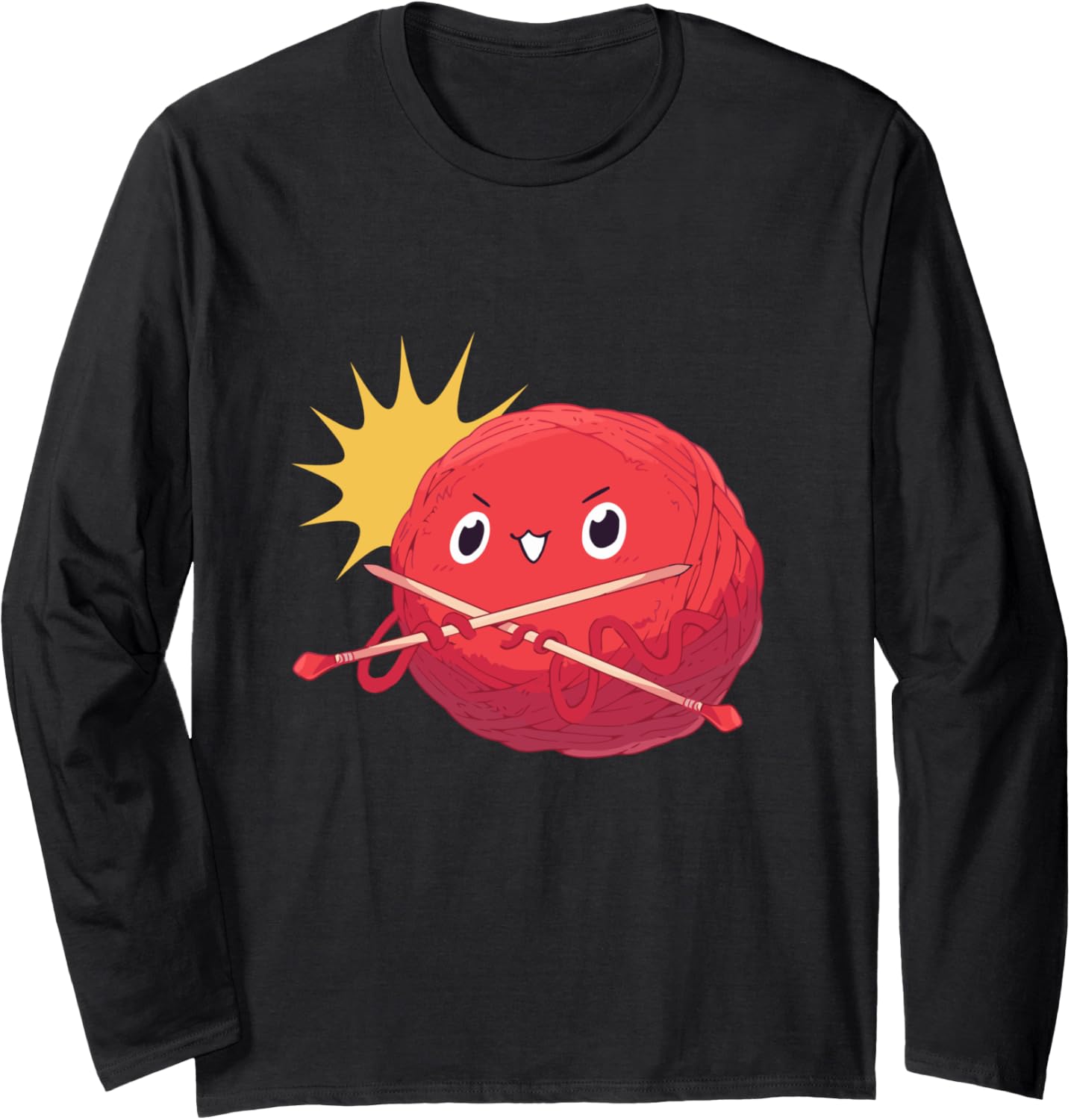 Knitting red yarn ball Long Sleeve