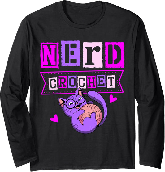 Nerd Crochet Crochet, crocheting yarn knitting crocheter Long Sleeve