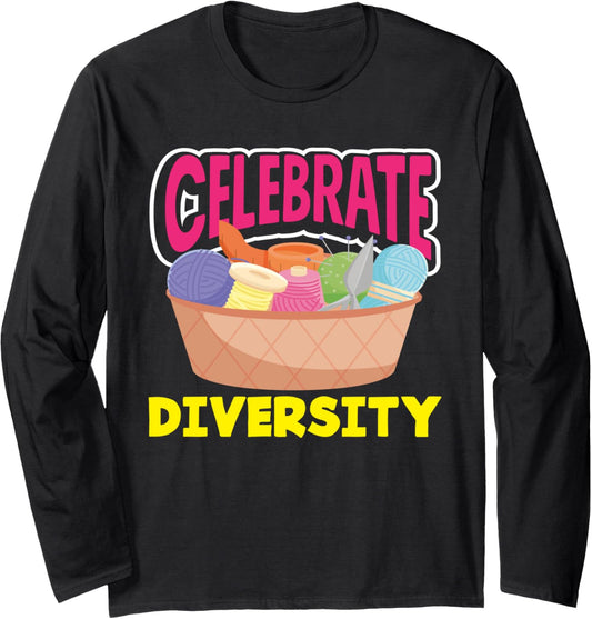 Knitting Celebrate Diversity Yarn Needle Hobby Knitting Long Sleeve