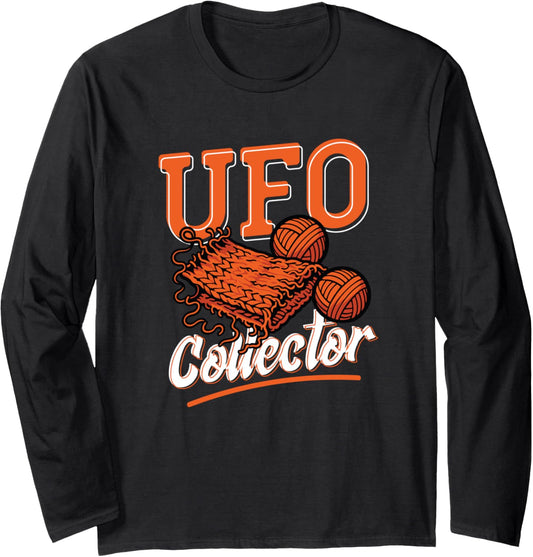 UFO Collector Funny Knitting Crochet Yarn Long Sleeve