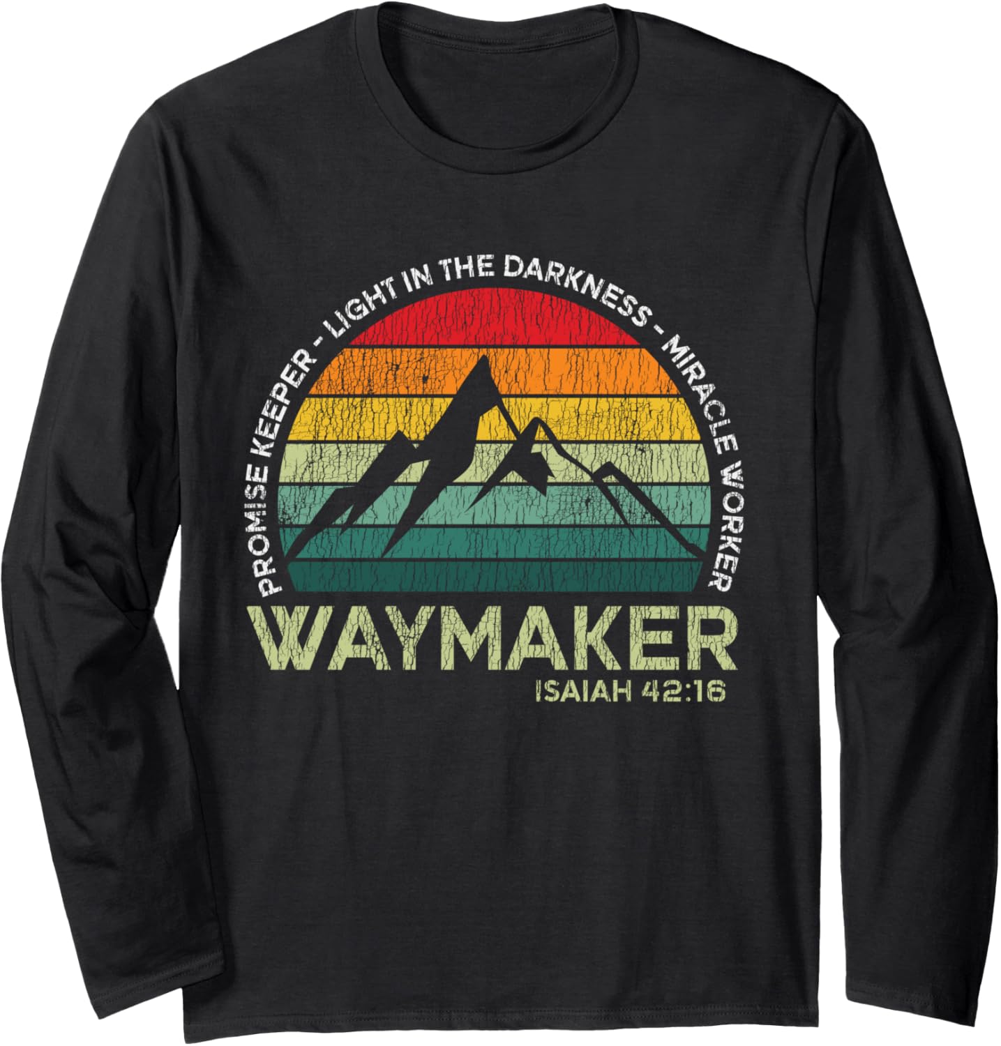 Vintage Waymaker Promise Keeper Miracle Worker Christian Long Sleeve