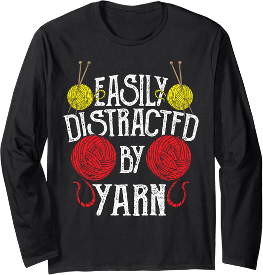 Knitting: Easily Distracted By Yarn - Crochet Long Sleeve