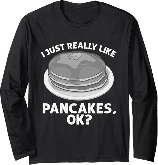 Funny Pancake Art Men Women Pancake Maker Breakfast Pancakes Long Sleeve