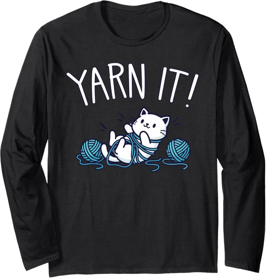 Cute Cat Yarn Play Long Sleeve