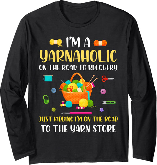 Funny Crochet Knitting For Yarn Collecting Lover Crocheting Long Sleeve