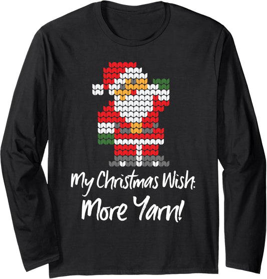 Knitting Christmas Knit Yarn Wool Creating Knitted Knitter Long Sleeve