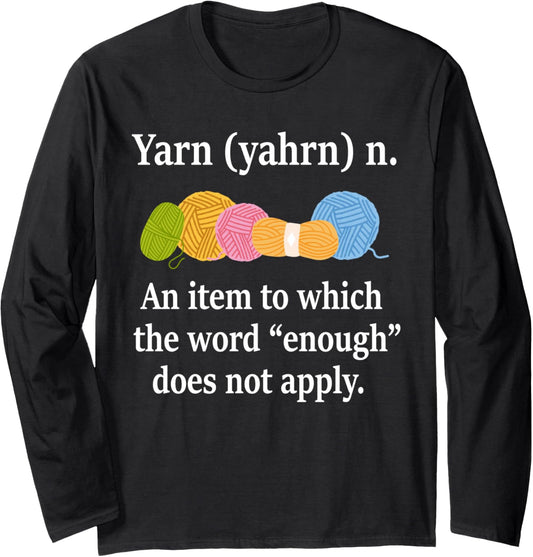 Yarn definition Knitting Funny crochet Yarn Knit Long Sleeve