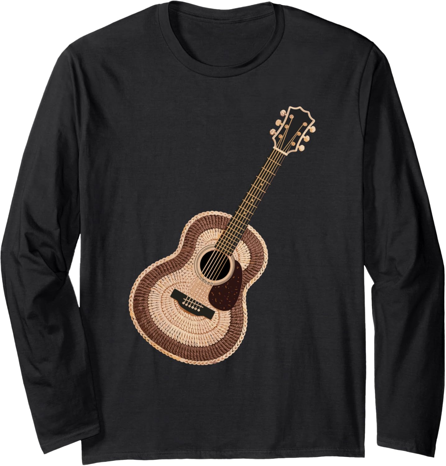 Acoustic Guitar Crochet Yarn Guitarist Musician Long Sleeve