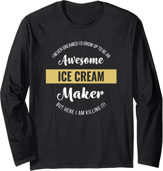 Ice Cream Maker Shirt Funny Long Sleeve