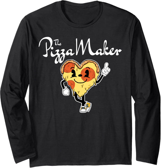 Funny Pizzaiolo Pizza Man Making A Pizza - The Pizza Maker Long Sleeve