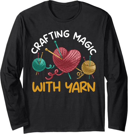 Yarn Collection WITH YARN TO CREATIVITY Funny Yarn Collector Long Sleeve