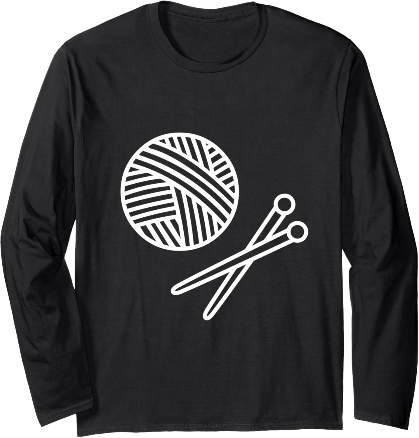 Knitting Hobbyist Yarn Ball Needles Long Sleeve