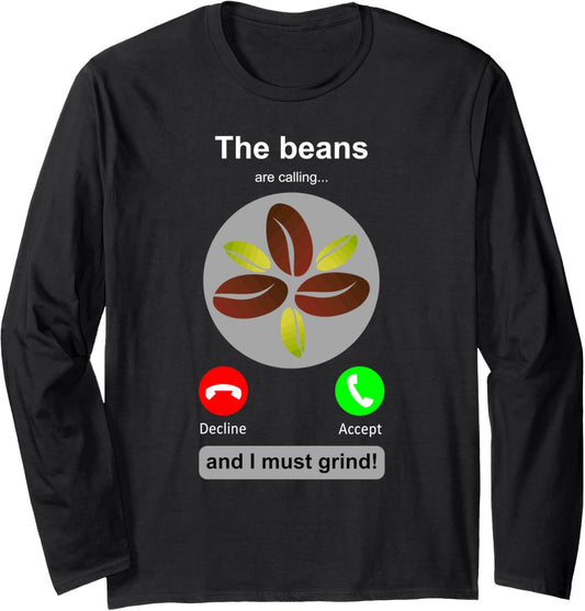 Barista Shirt Grinding Coffee Beans Funny Coffeemaker Long Sleeve
