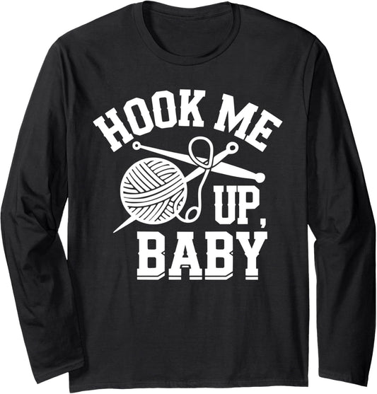 Hook Me Up Baby Crochet Needle Knitting Hook Yarn Long Sleeve