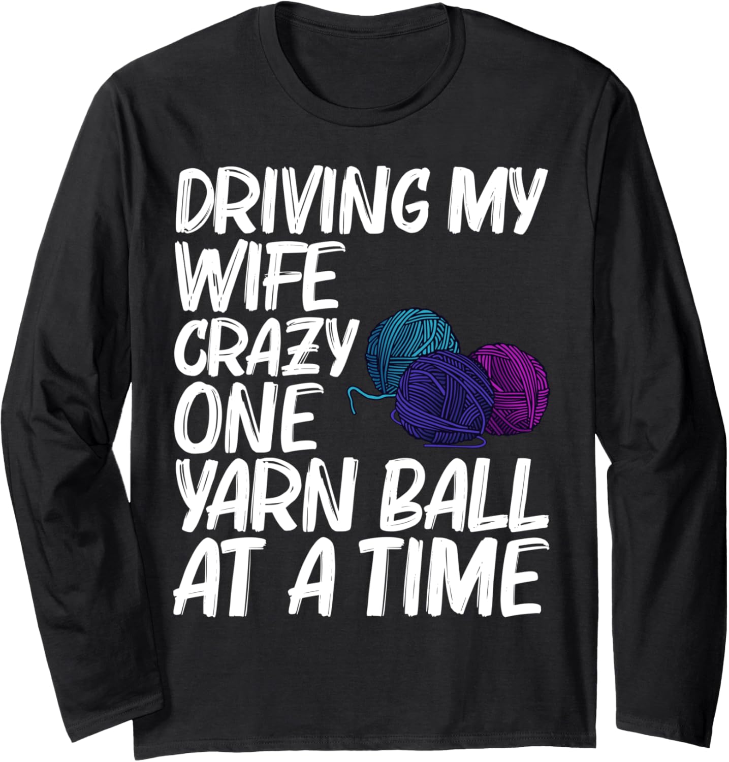 Funny Knitting Gift For Men Papa Crochet Yarn Thread Long Sleeve