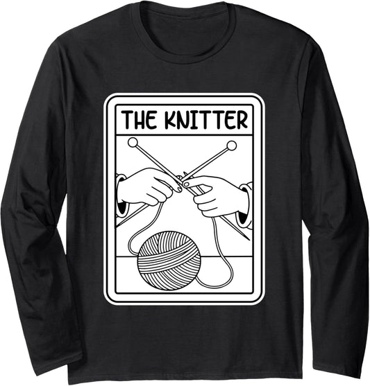 The Knitter Design with Yarn and Needles Long Sleeve