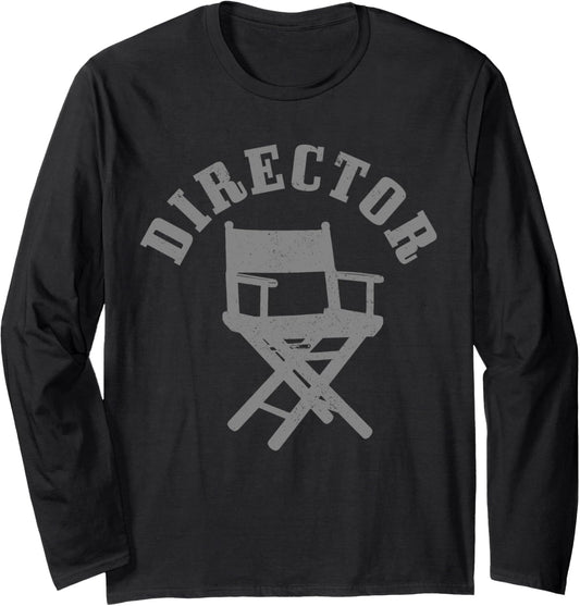 Movie Director Chair Film Making Filmmaker Funny Gift Long Sleeve