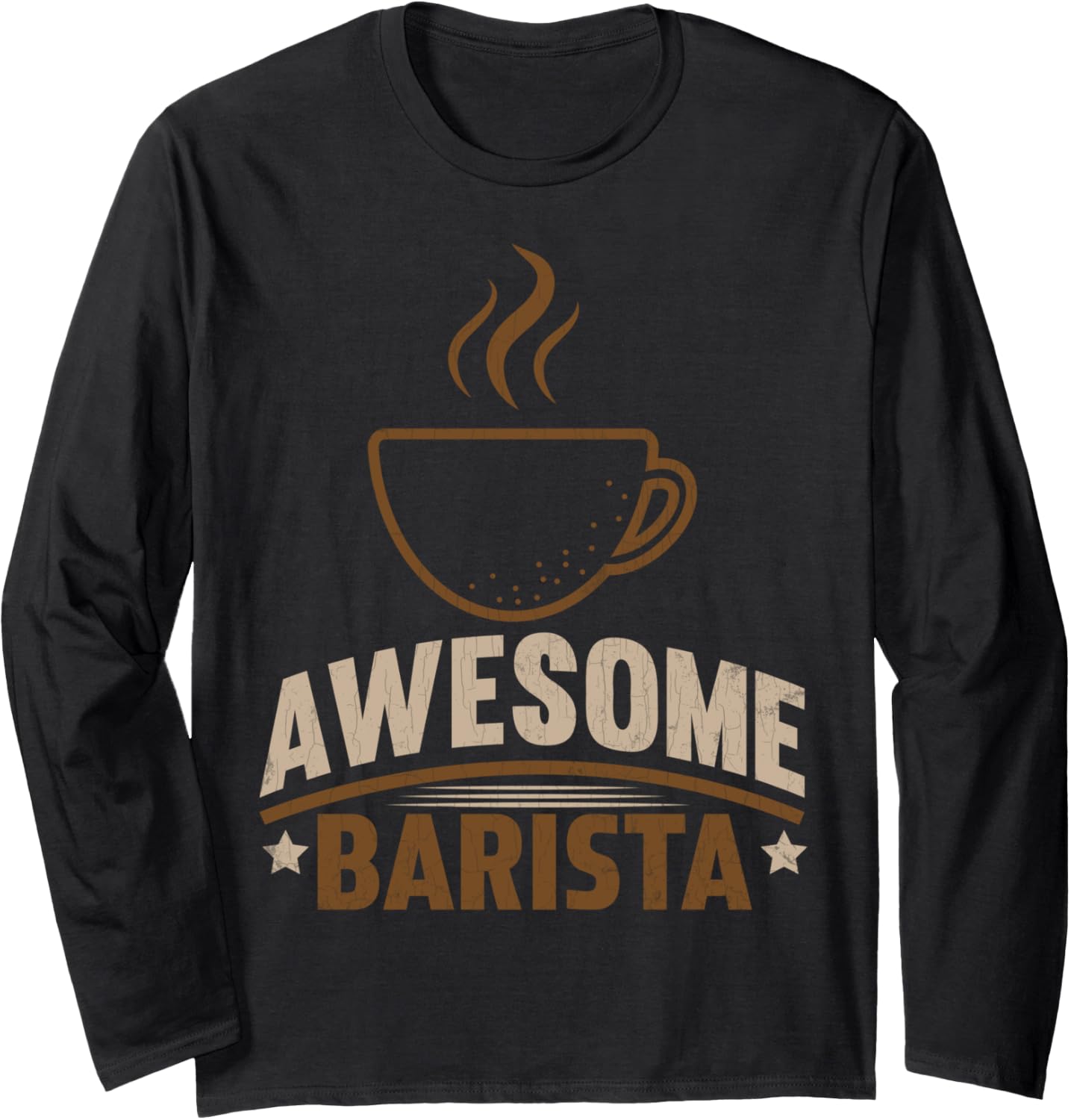 Awesome Barista Funny Coffee Maker Lover Graphic Long Sleeve