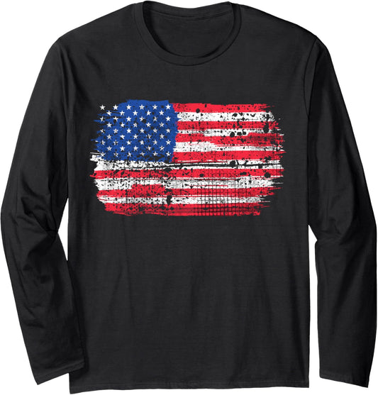 Us Flag American Flag Usa Flag 4Th Of July Long Sleeve