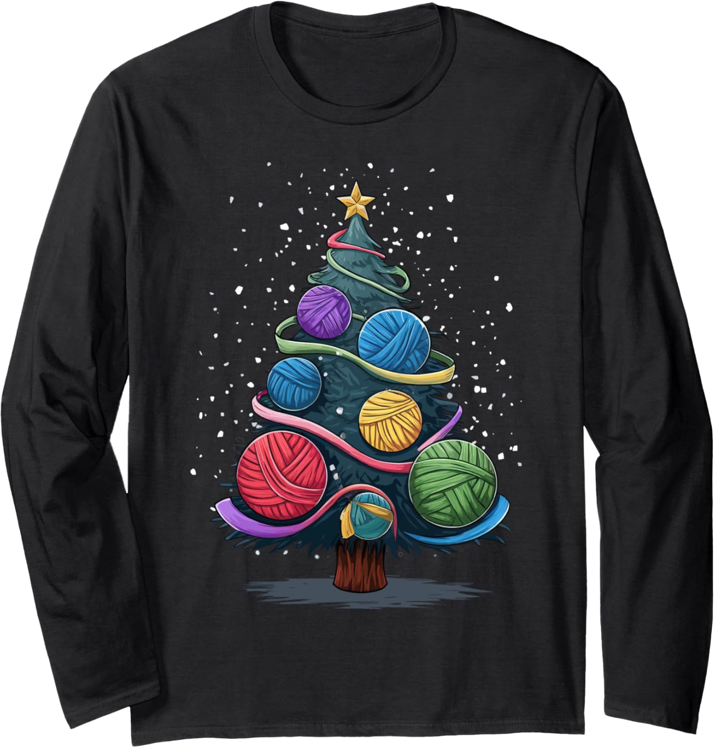 Yarn Christmas Tree Long Sleeve