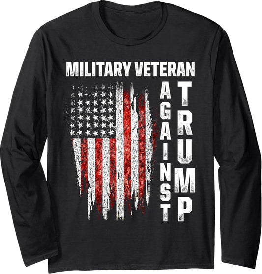 Military Veterans Against Trump 2020 Us Usa Election Da1 Long Sleeve