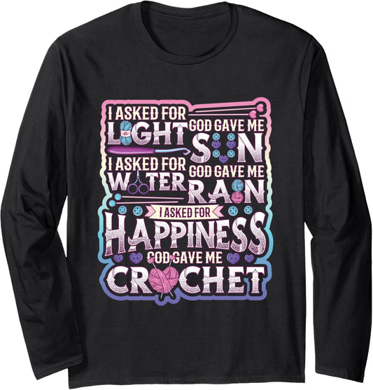 Crochet Happiness Yarn Crocheting Long Sleeve