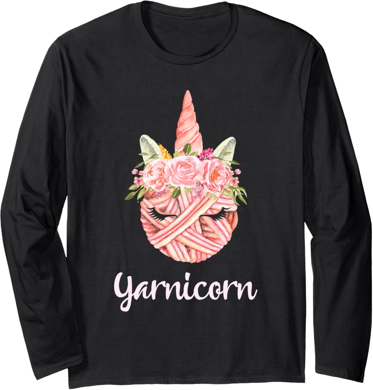 Funny Crochet Unicorn Yarn Art Pictures Yarn Horn Long Sleeve