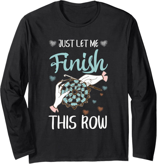 Funny Crochet Knitting Yarn Lovers Long Sleeve