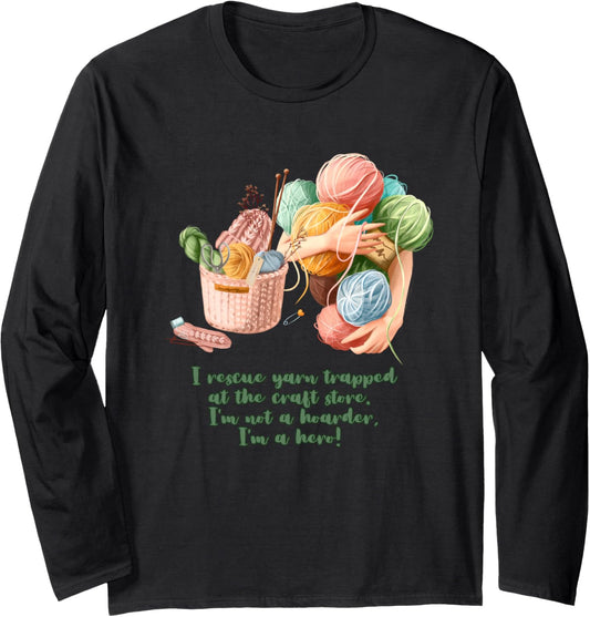 Funny Crochet Yarn Knitting Long Sleeve