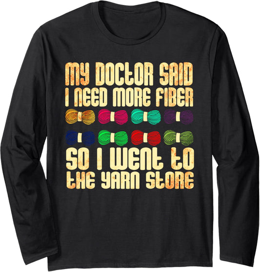 Crochet Crocheting Mom Yarn Knitting Yarn Lover Grandma Long Sleeve