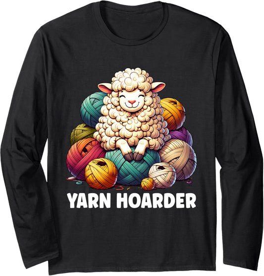 Wool Lover Handmade Crochet Sheep Yarn Hoarder Knitting Long Sleeve