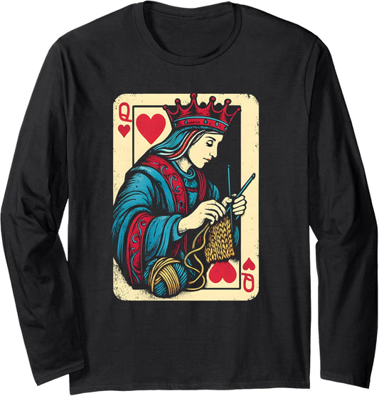 Queen of Heart Knitting Yarn Lovers Long Sleeve