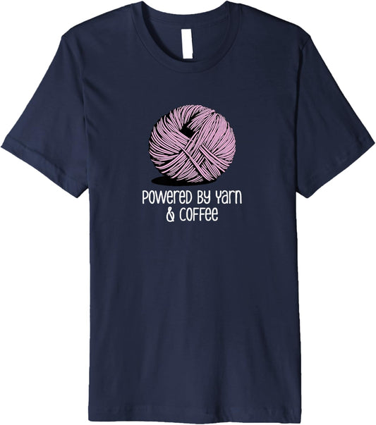 Funny Yarn and Coffee Saying Premium