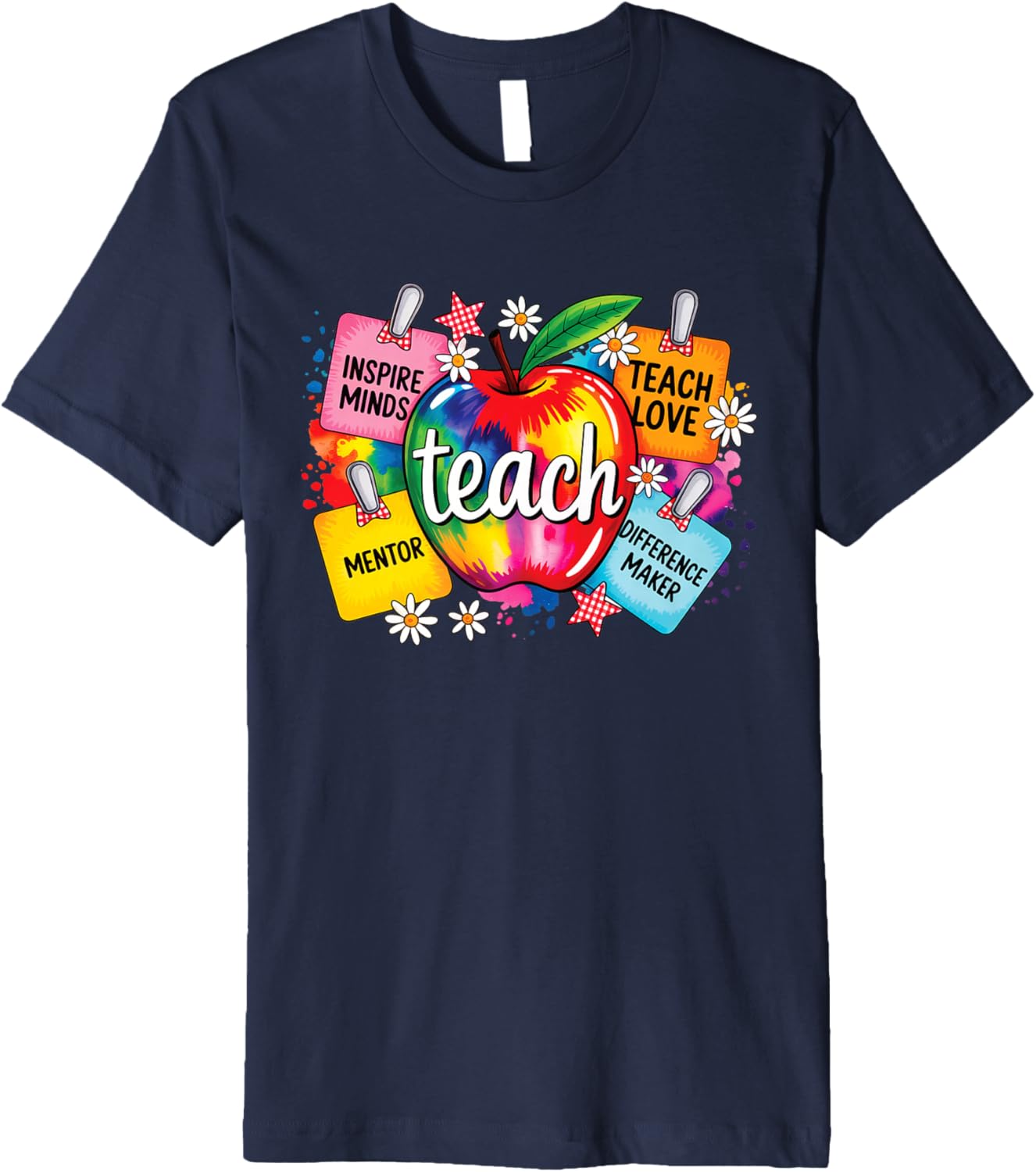 Colorful Teach Inspire Mentor Difference Maker Love Teacher Premium